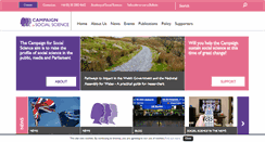 Desktop Screenshot of campaignforsocialscience.org.uk